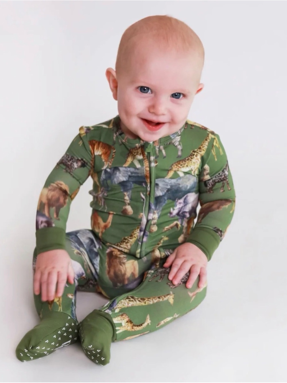 Posh Peanut Safari Pajama Romper 9-12 months
